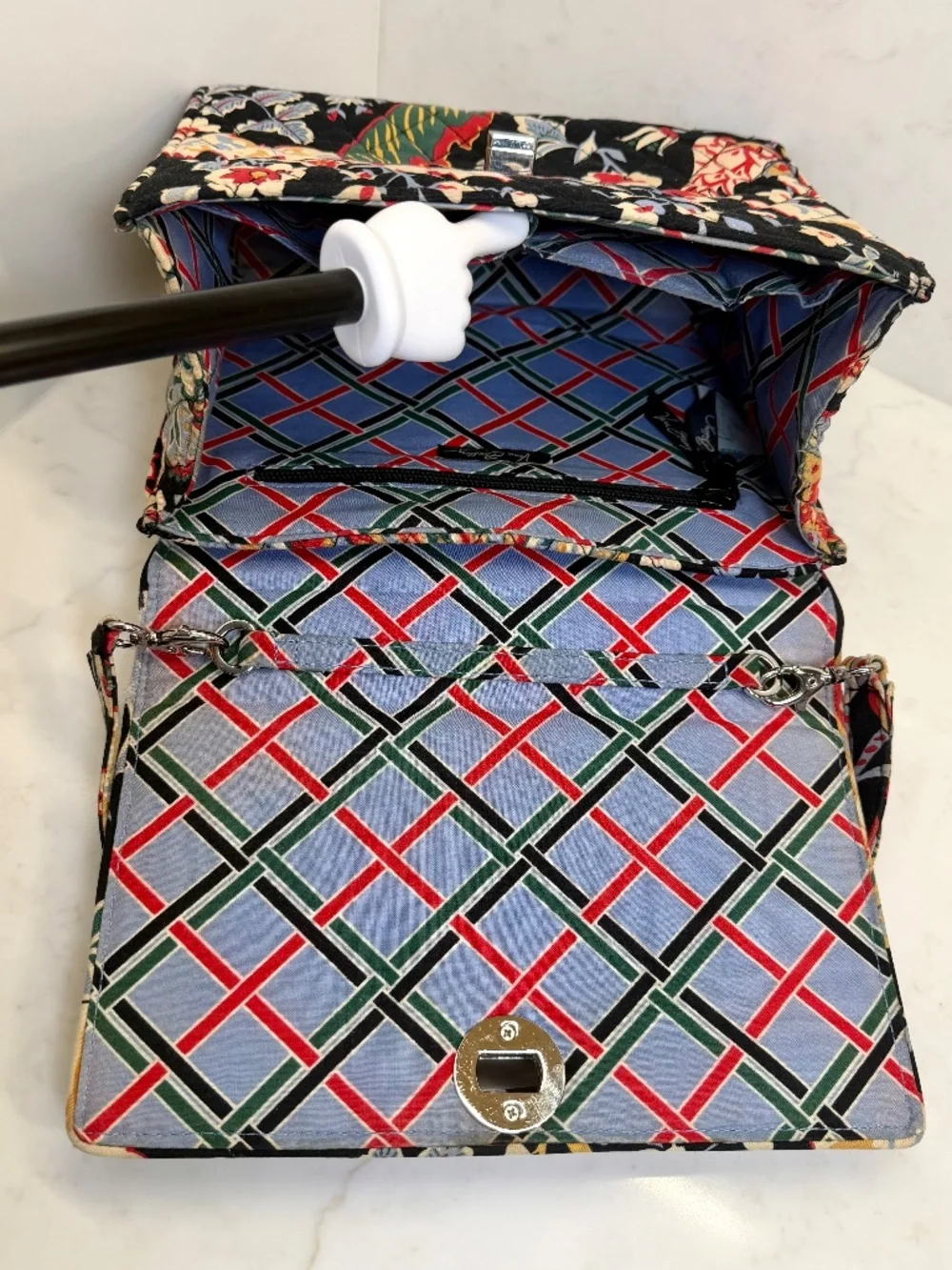 Vera Bradley Versailles Julia Crossbody Bag with Turnlock Closure